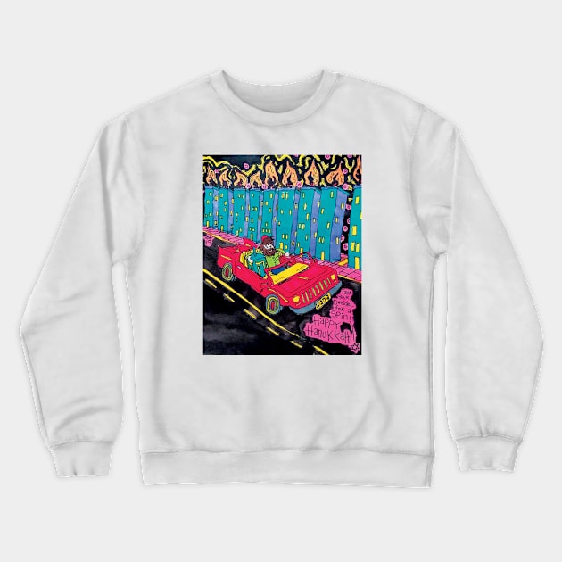 TAKE YOUR DREIDEL FOR A SPIN Crewneck Sweatshirt by SETH BOND PERRY - SBP ART